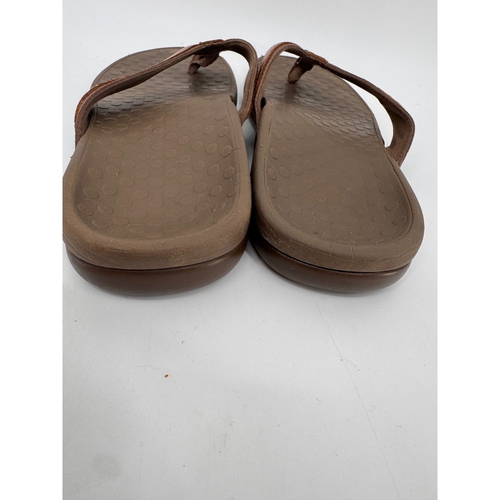 Vionic Tide II Flip Flops Women Size 8 Bronze Metallic Leather Orthotic Sandals - Picture 8 of 12